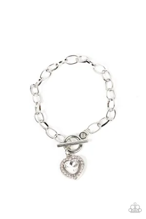 Till DAZZLE Do Us Part White Paparazzi Bracelet