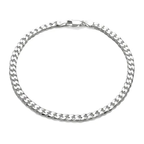 Timeless Sterling Silver Cuban Link Chain Bracelet in 3.5mm (Gauge 100) width. Available in 7" and 8" Lengths.