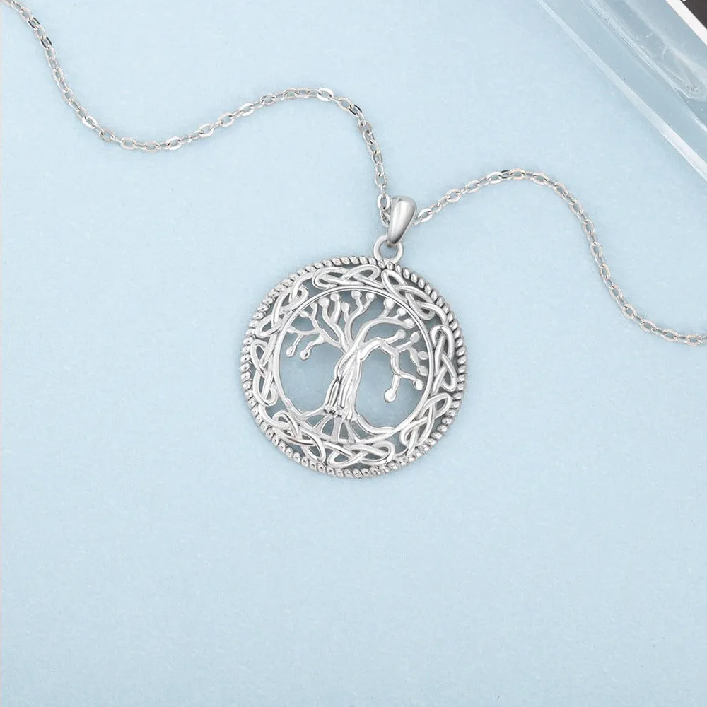 Tree Of Life Round Pendant Necklace