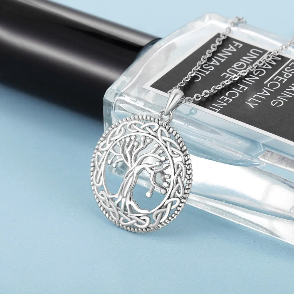 Tree Of Life Round Pendant Necklace