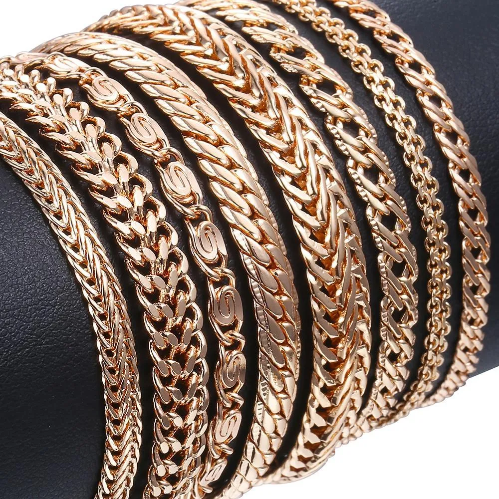 TrendsMax™ Rose Gold Unisex Chain-Link Bracelets