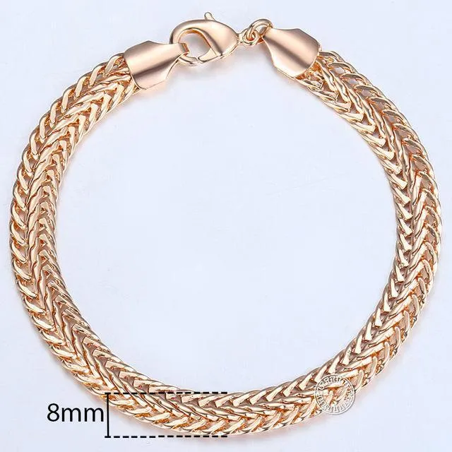 TrendsMax™ Rose Gold Unisex Chain-Link Bracelets