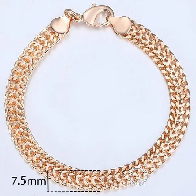 TrendsMax™ Rose Gold Unisex Chain-Link Bracelets