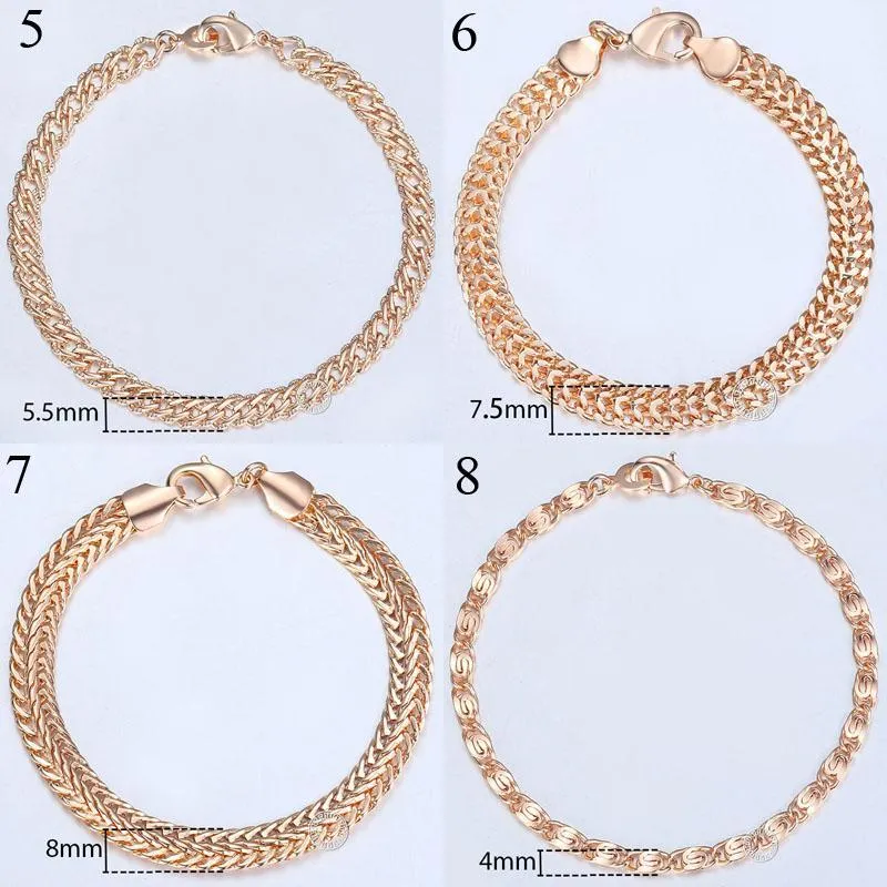 TrendsMax™ Rose Gold Unisex Chain-Link Bracelets