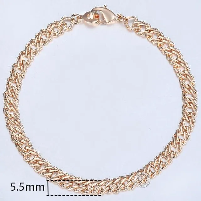 TrendsMax™ Rose Gold Unisex Chain-Link Bracelets