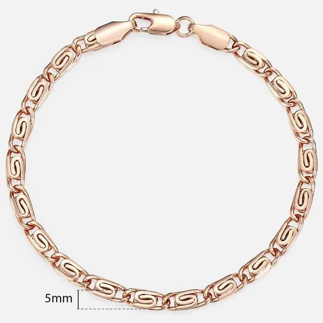 TrendsMax™ Rose Gold Unisex Chain-Link Bracelets
