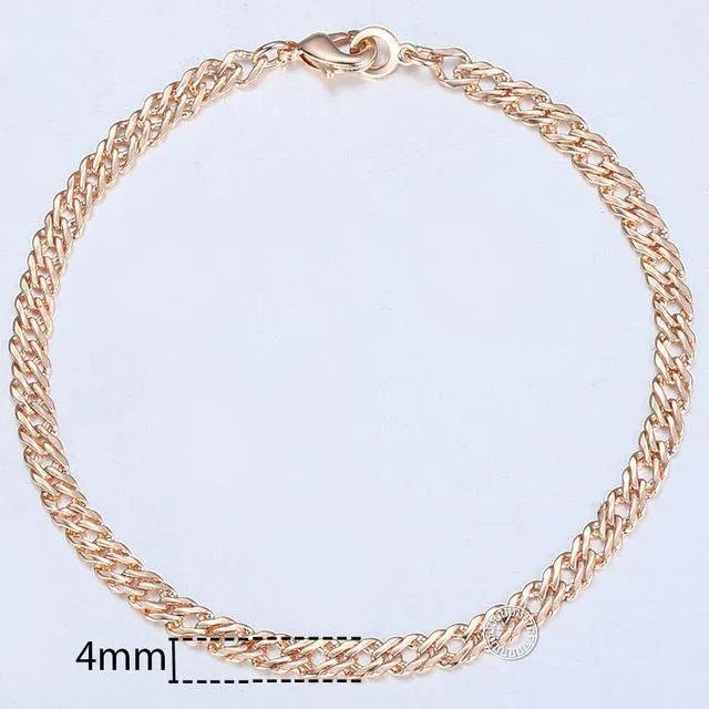 TrendsMax™ Rose Gold Unisex Chain-Link Bracelets