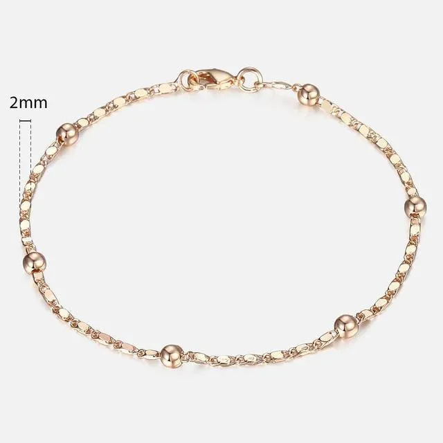 TrendsMax™ Rose Gold Unisex Chain-Link Bracelets