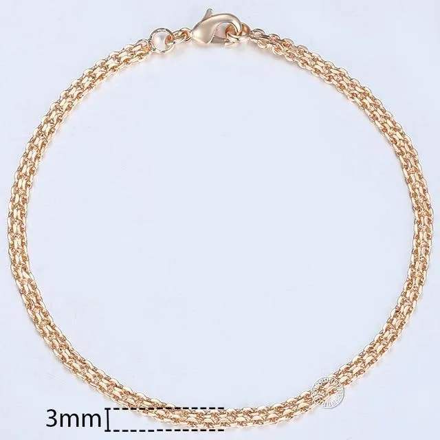 TrendsMax™ Rose Gold Unisex Chain-Link Bracelets