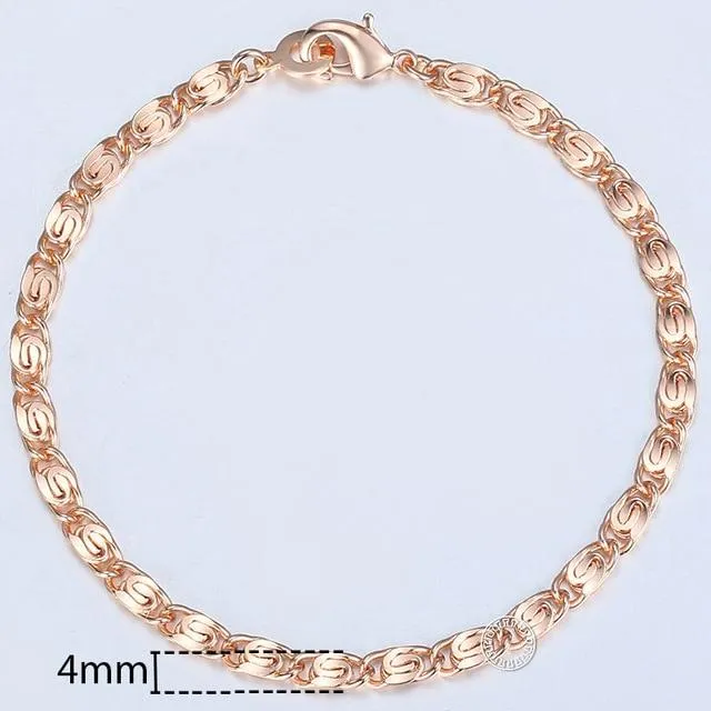 TrendsMax™ Rose Gold Unisex Chain-Link Bracelets
