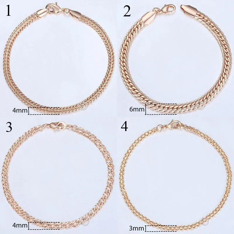 TrendsMax™ Rose Gold Unisex Chain-Link Bracelets