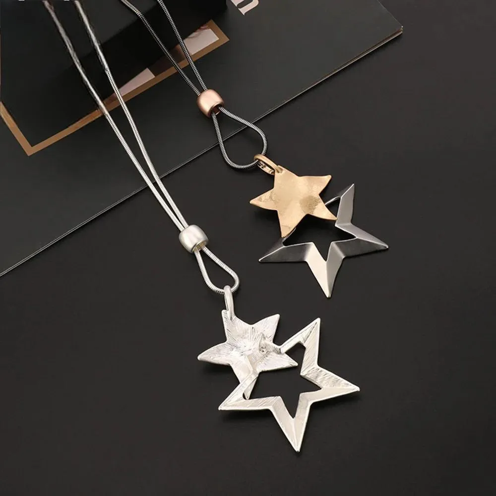 Trendy Statement Stars Jewelry Necklaces & Pendants Long Suspension for Women Chains