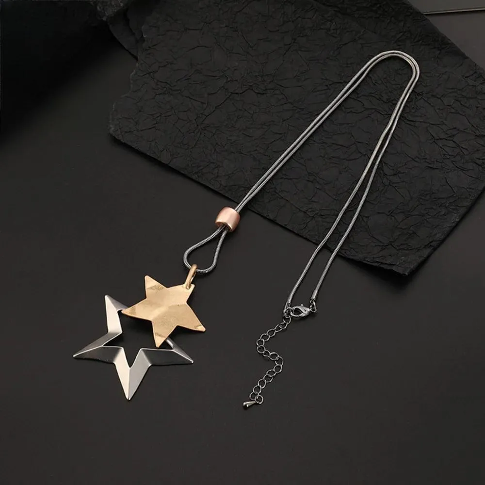 Trendy Statement Stars Jewelry Necklaces & Pendants Long Suspension for Women Chains