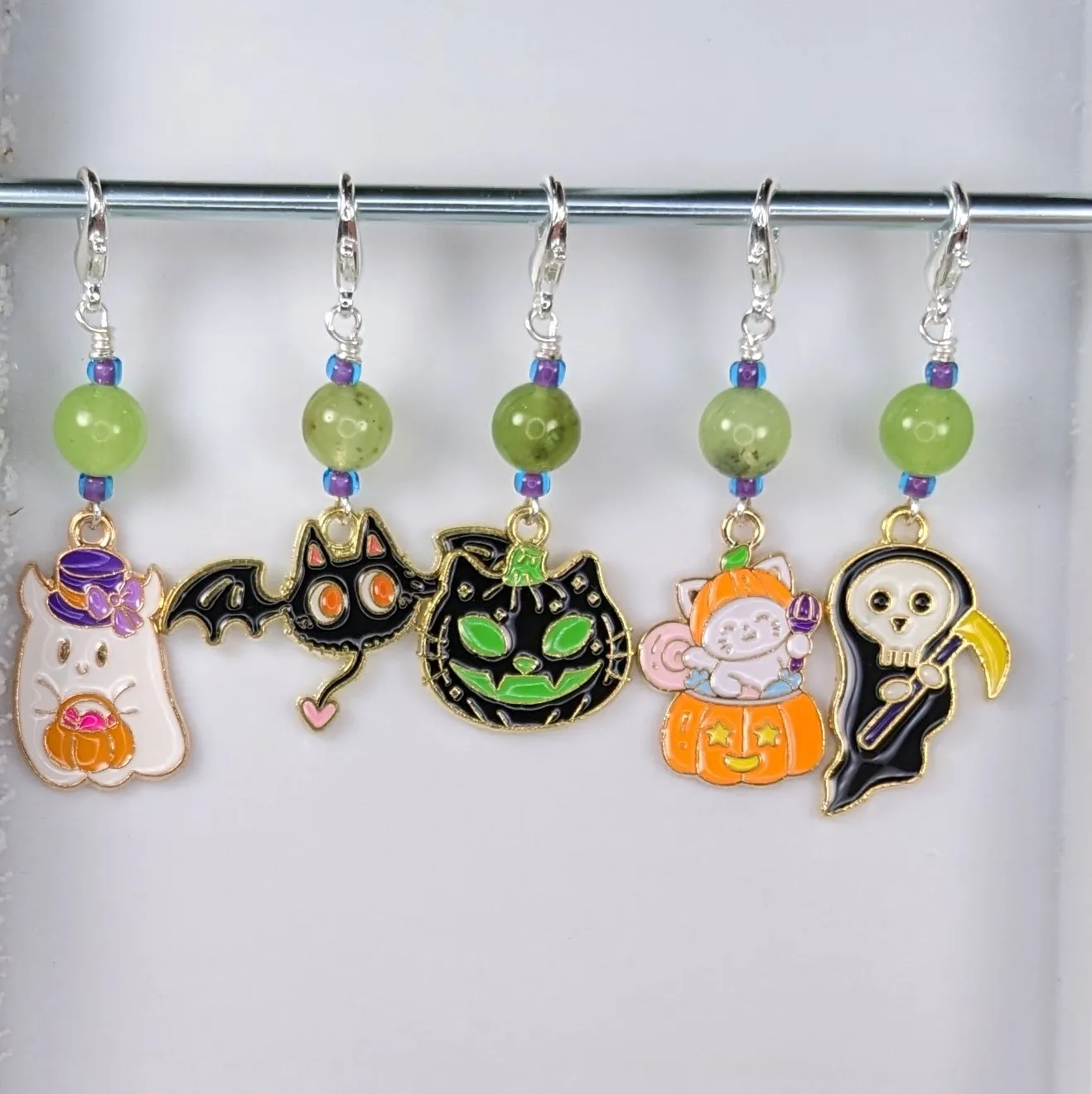 Trick or Treat Yourself Earrings & Stitch Markers