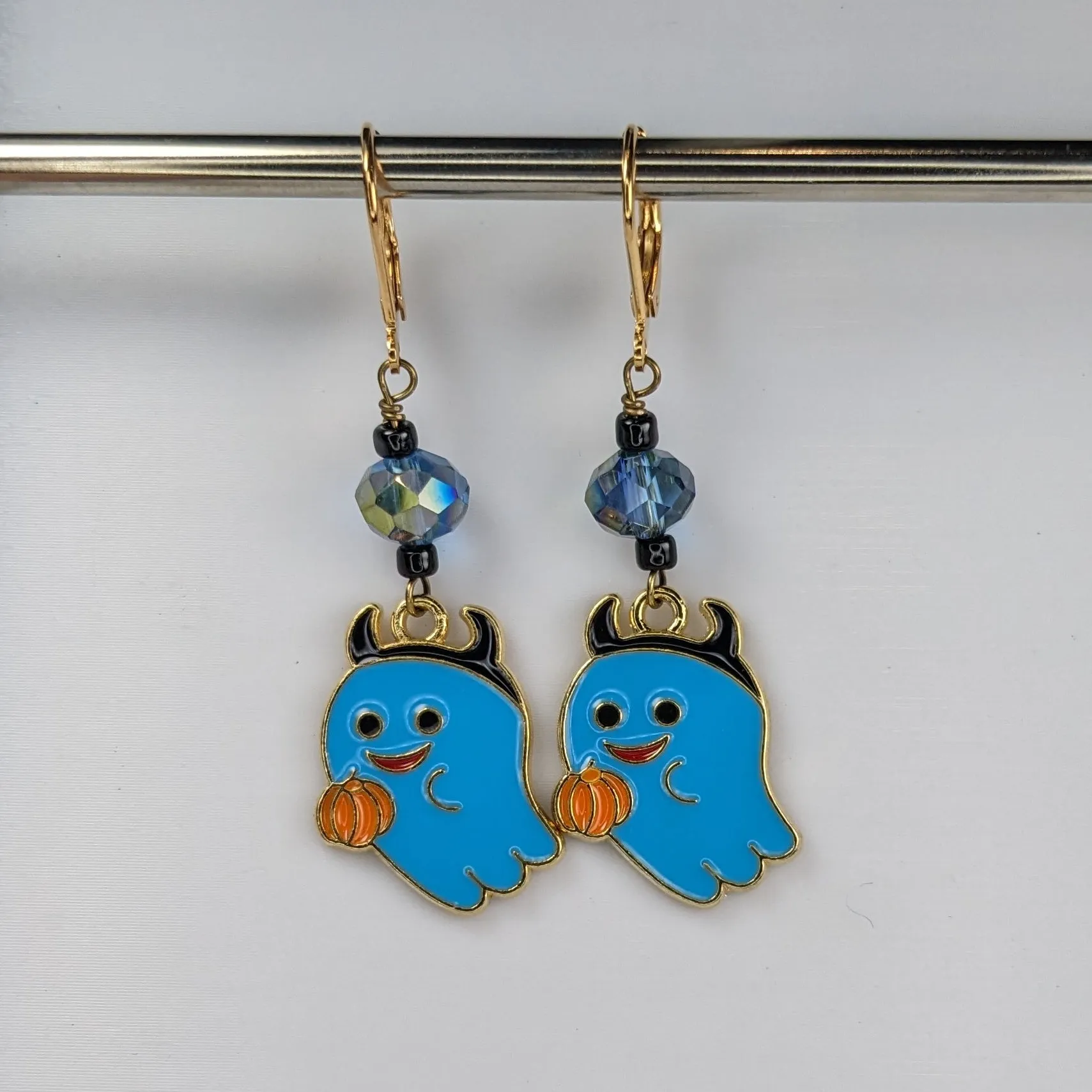 Trickster Ghost Earrings & Stitch Markers