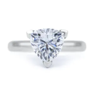 Trillion Moissanite 3 Prongs FANCY Solitaire Ring