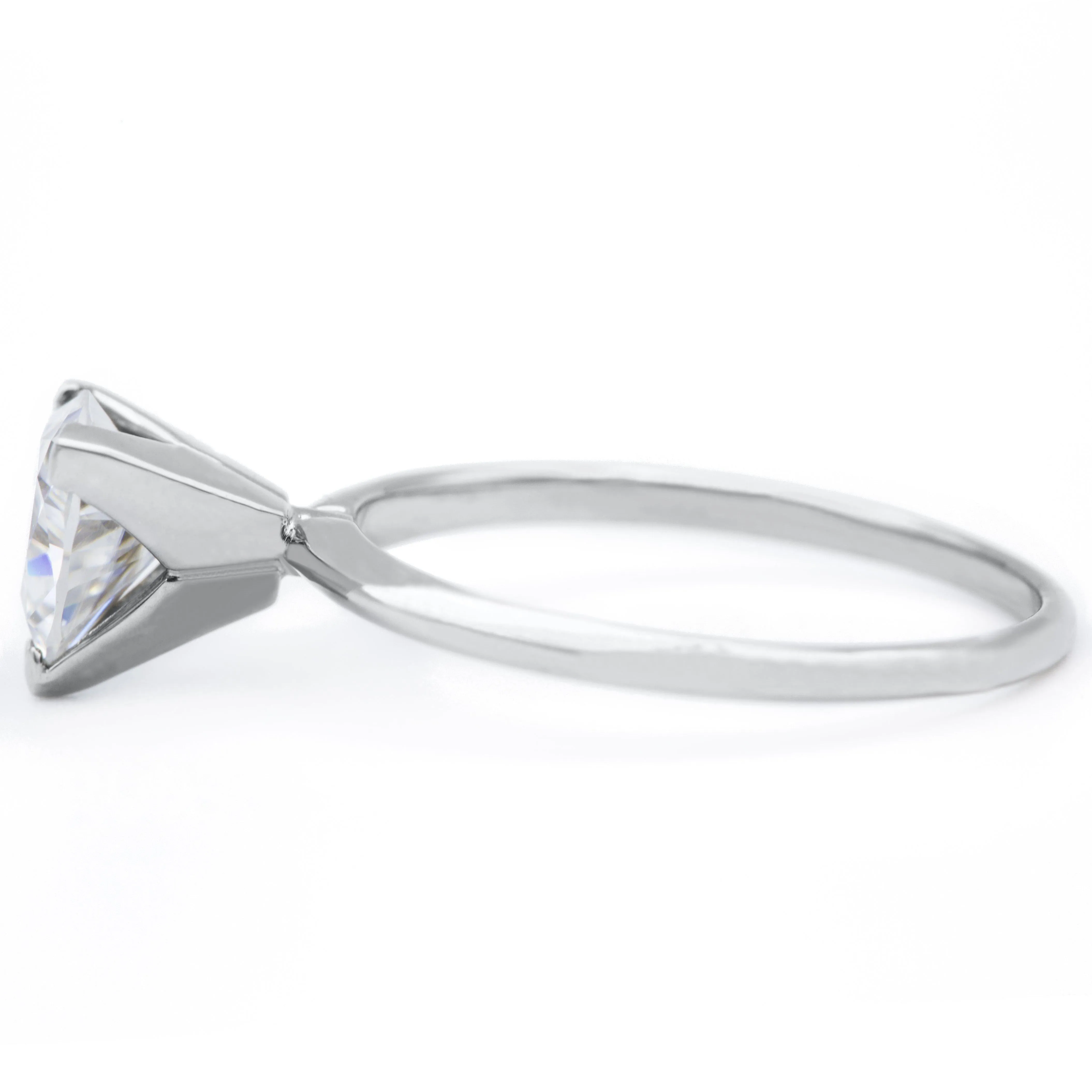 Trillion Moissanite 3 Prongs FANCY Solitaire Ring