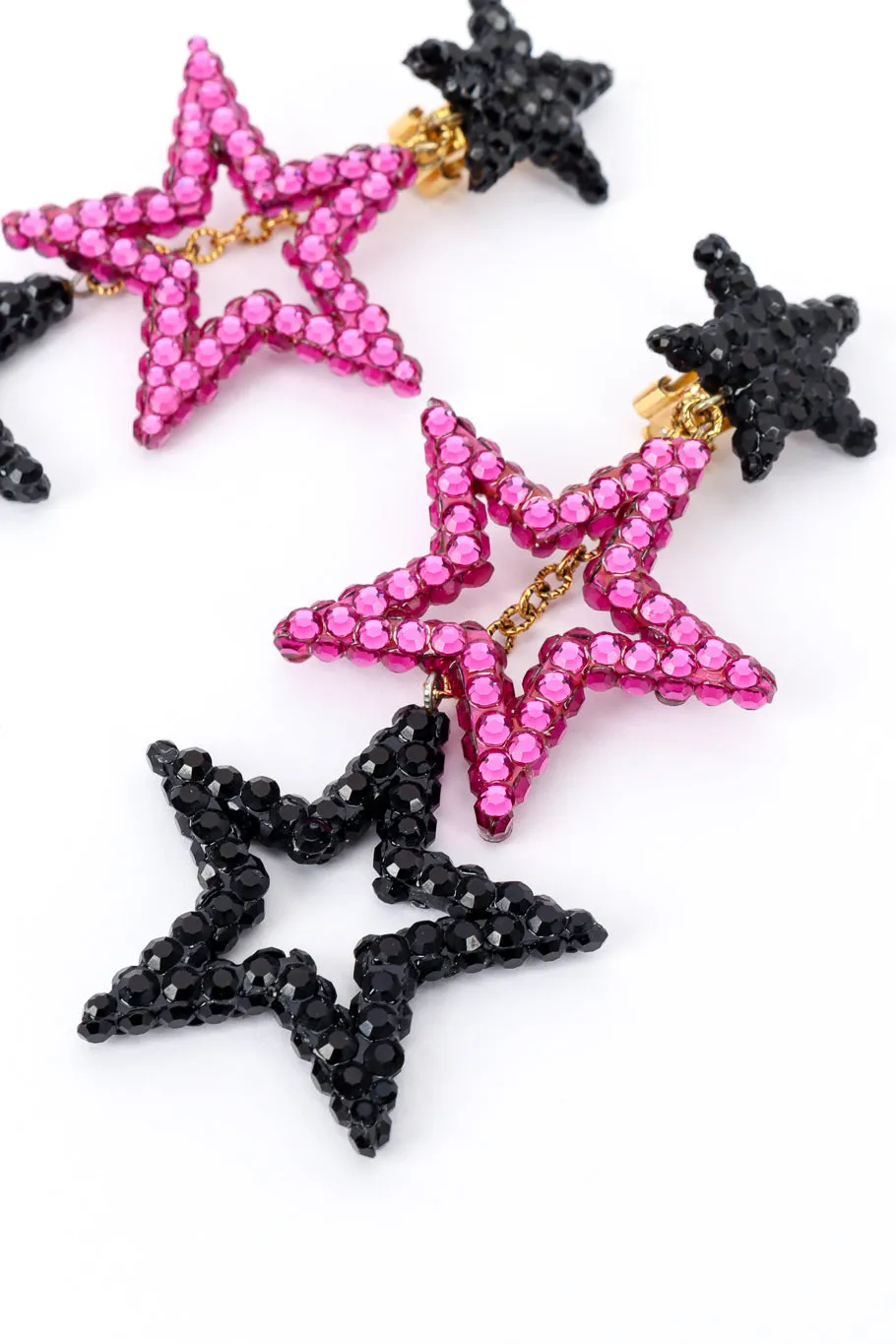 Triple Star Drop Earrings