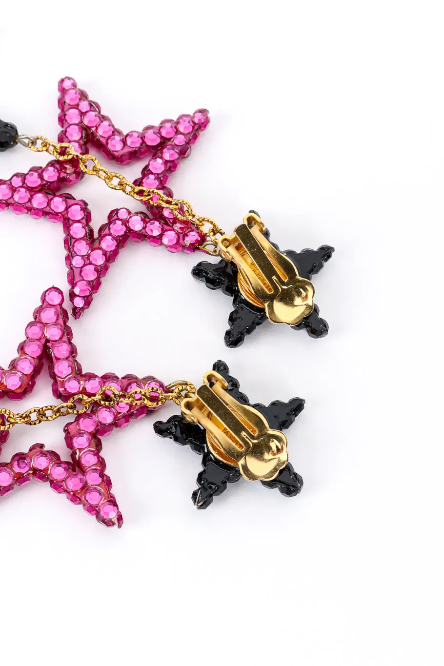 Triple Star Drop Earrings