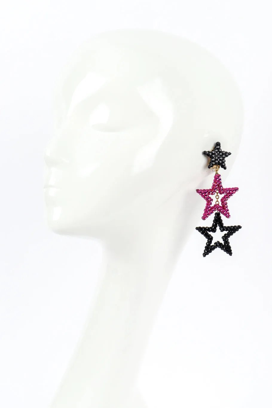 Triple Star Drop Earrings