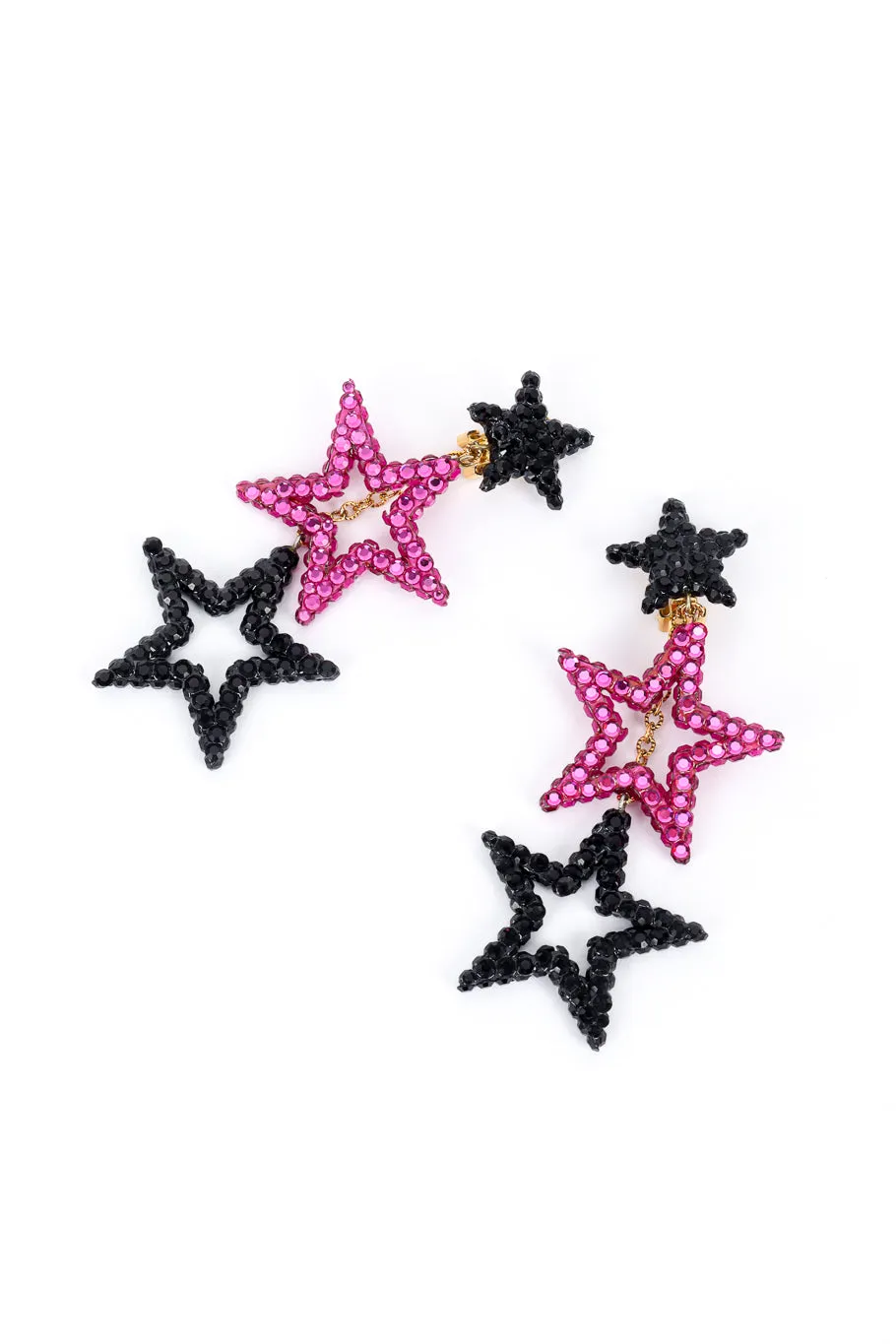 Triple Star Drop Earrings