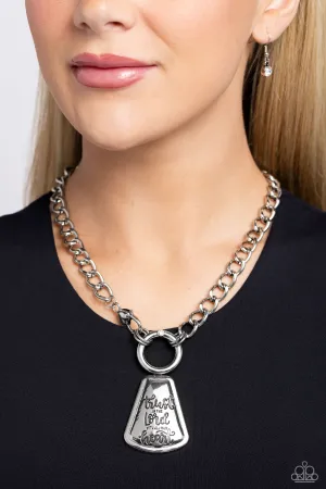 Trust and Believe - Silver - "Trust in the Lord with All Your Heart" Inspirational/Religious Paparazzi Short Necklace