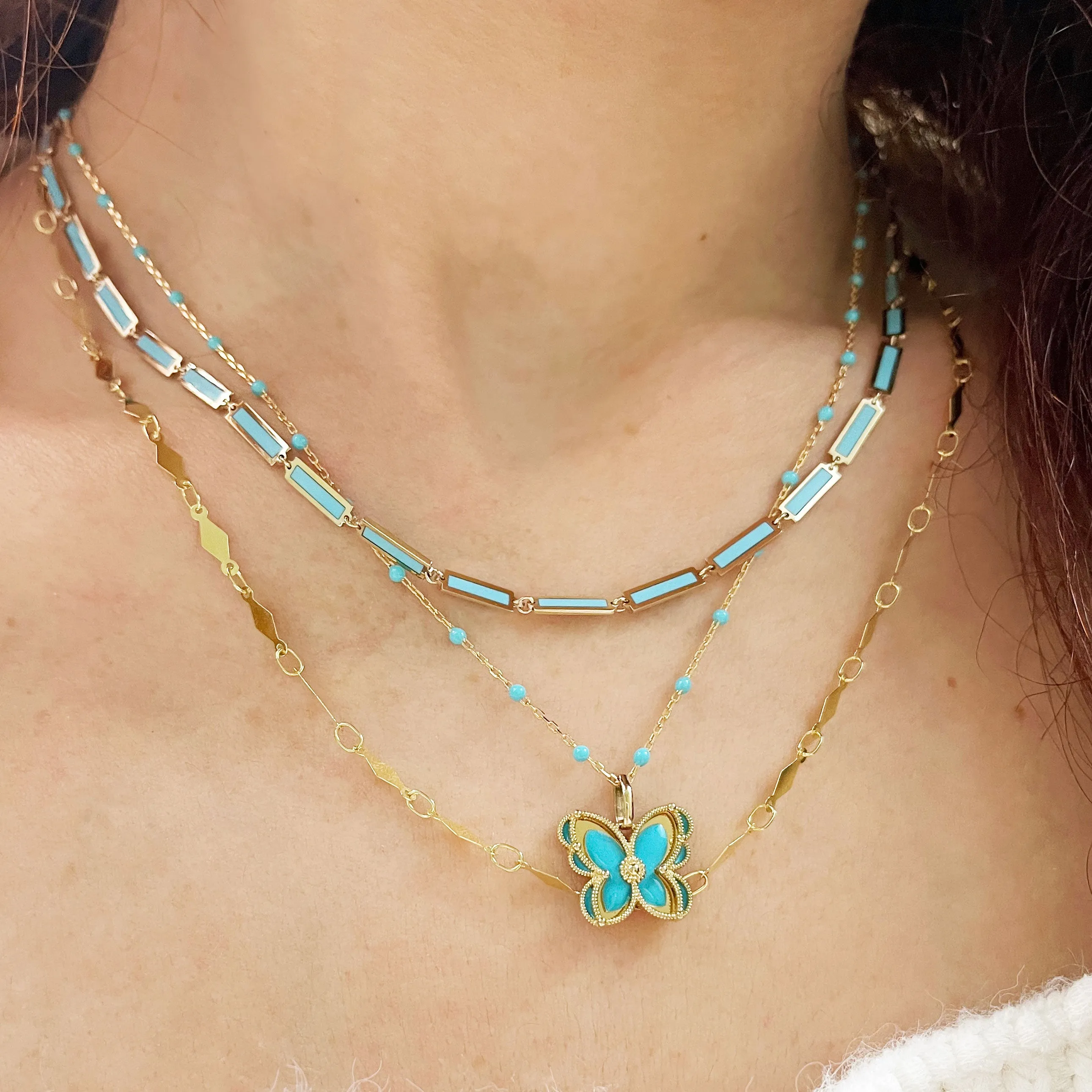 Turquoise Bar Necklace