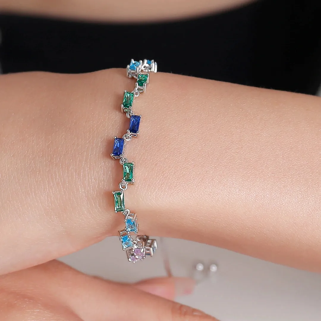 Turquoise Style Chain Bracelet Cascade Collection by Vicky Kim
