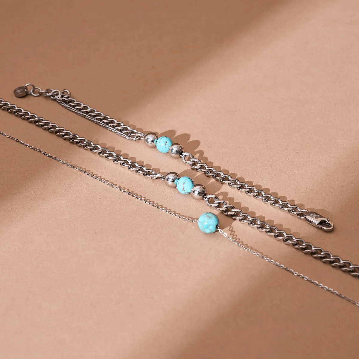 Turquoise x Silver | Gemstone Chain Bracelet