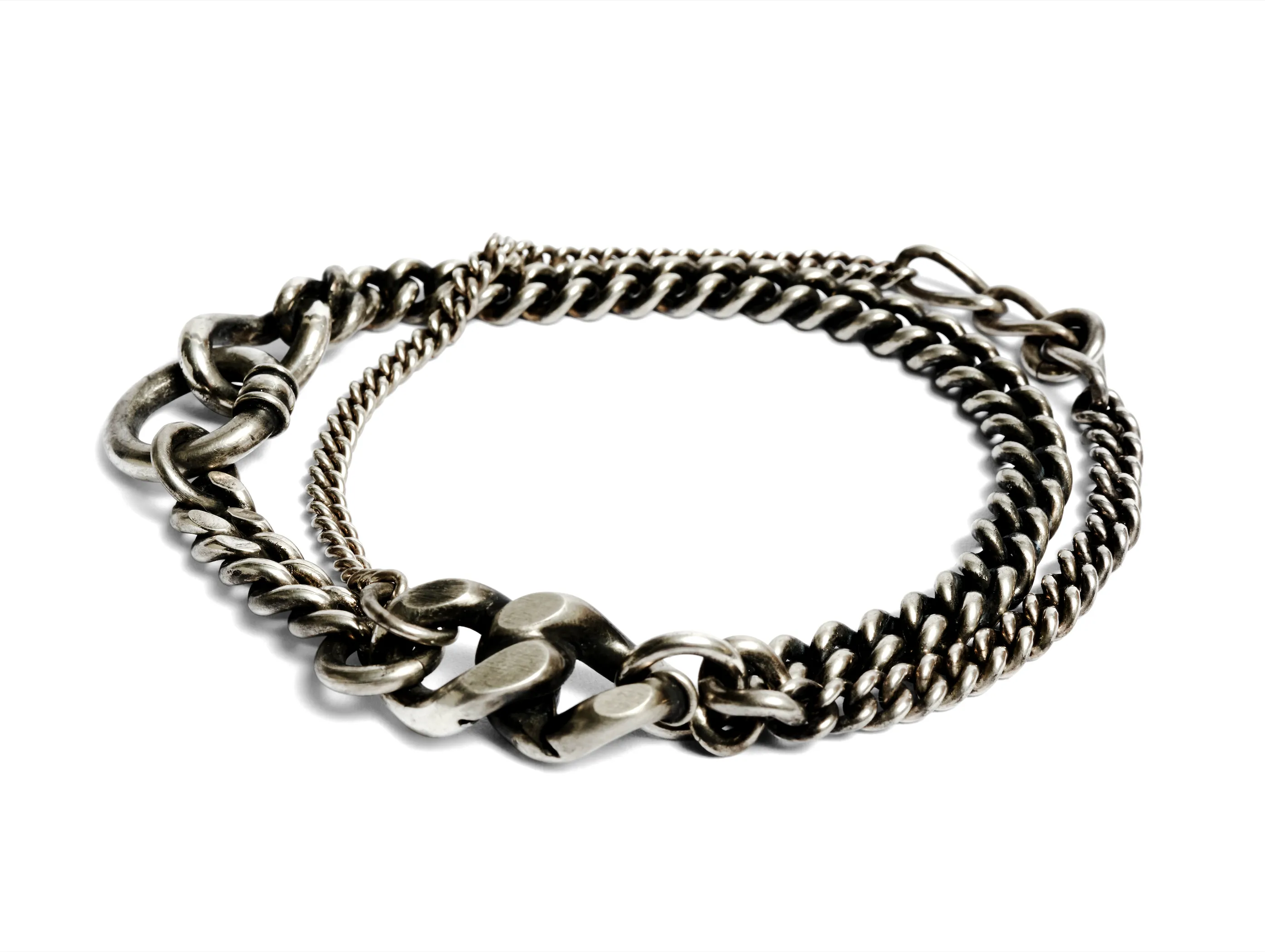 TWO CHAINS RING BRACELET