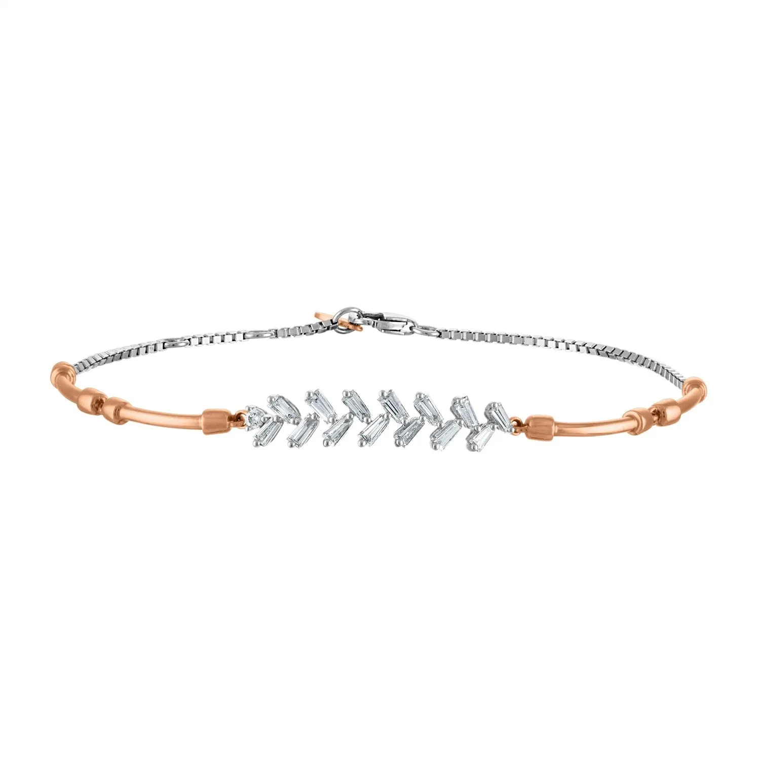 Two-Tone Bagutte Cluster Bracelet