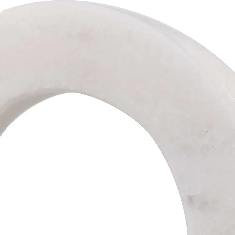 Uttermost Coin Toss White Marble Rings Set of 3 Sculptural Objects
