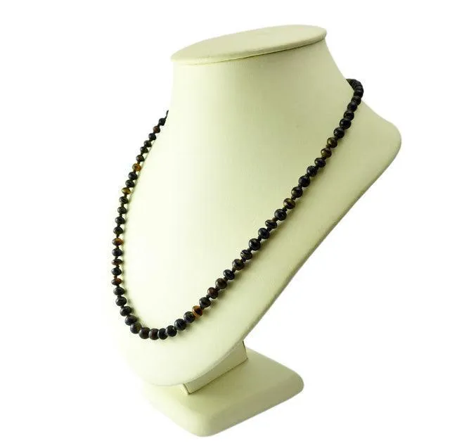 Victorian 9ct Gold Tortoiseshell Bead Necklace