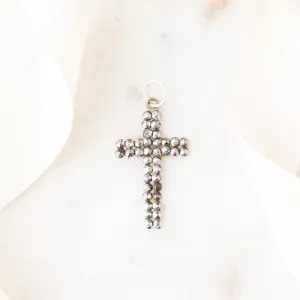 Victorian Cut-Steel Cross Charm