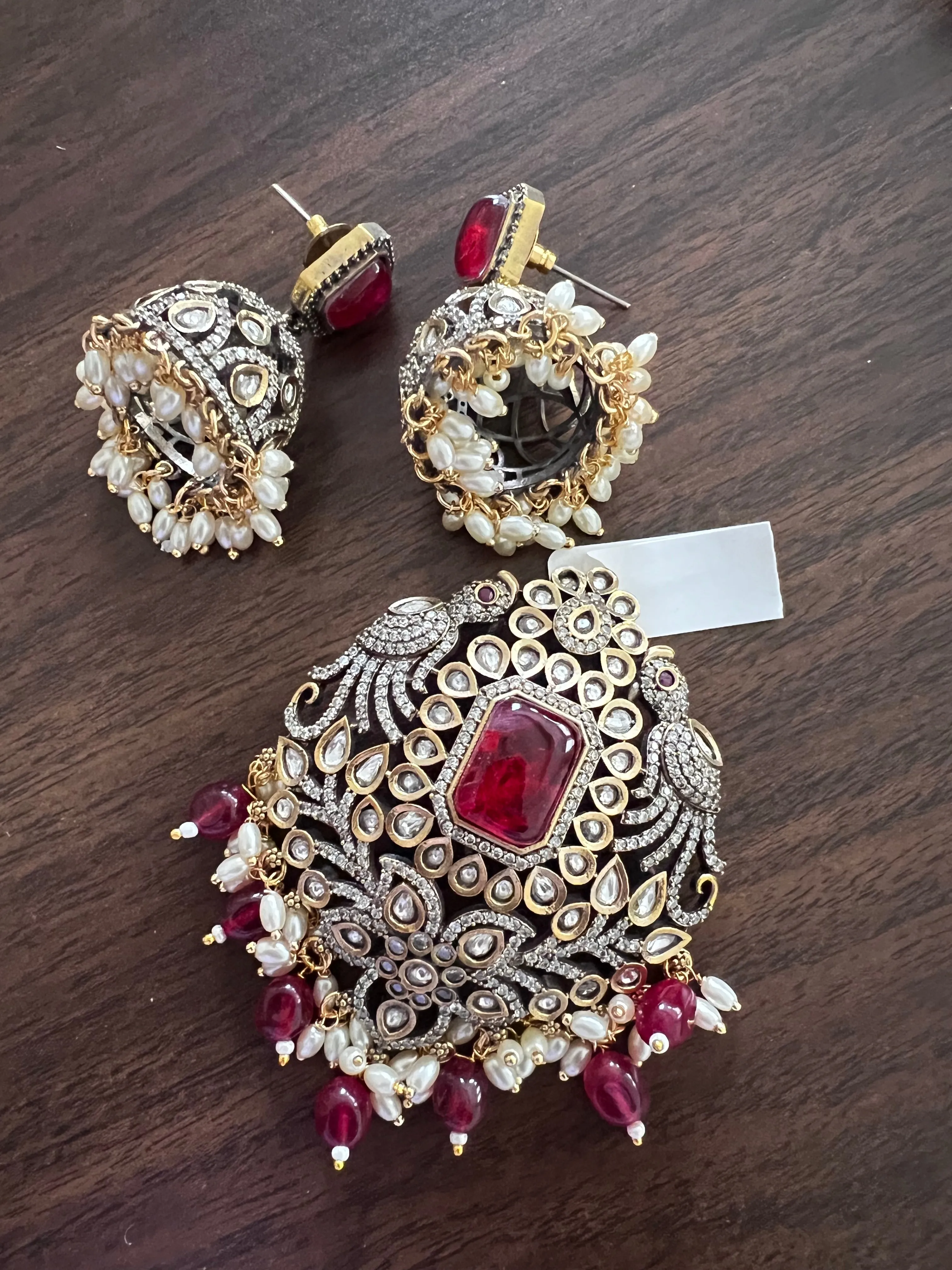 Victorian CZ Pendant set