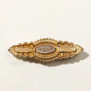 Victorian Era Rose Cut Diamond Brooch | 0.02ct |