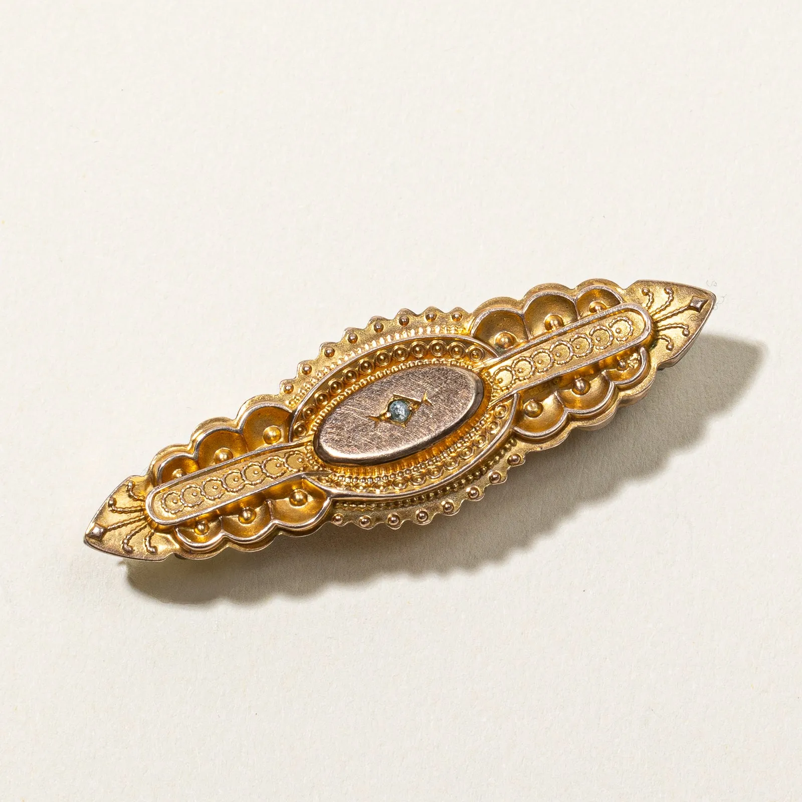 Victorian Era Rose Cut Diamond Brooch | 0.02ct |