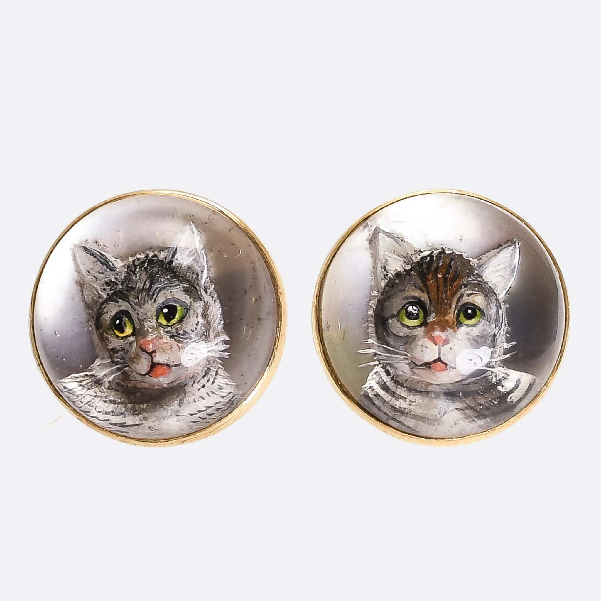 Victorian Essex Crystal Cat Earrings