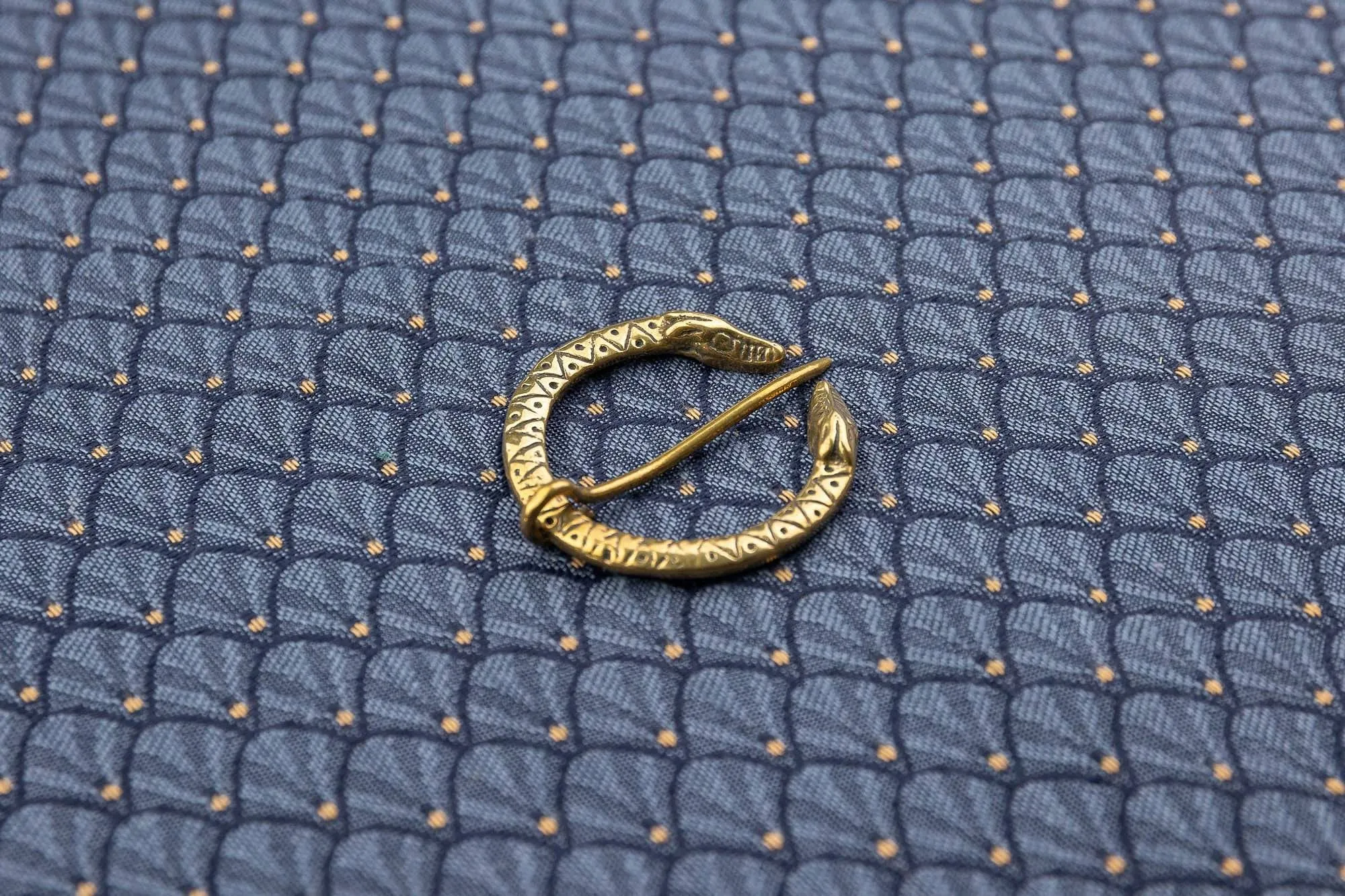 Viking Pen Annular Medieval Brooch with Animal Heads