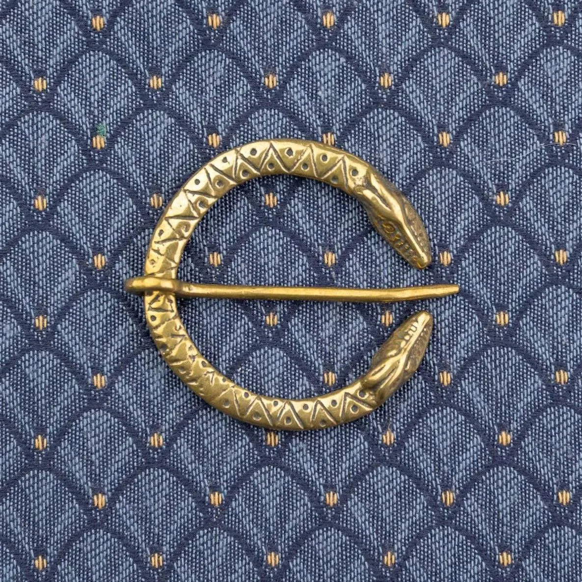 Viking Pen Annular Medieval Brooch with Animal Heads