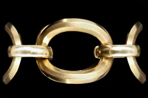 Vintage 14K Yellow Gold Large Oval Link Bracelet