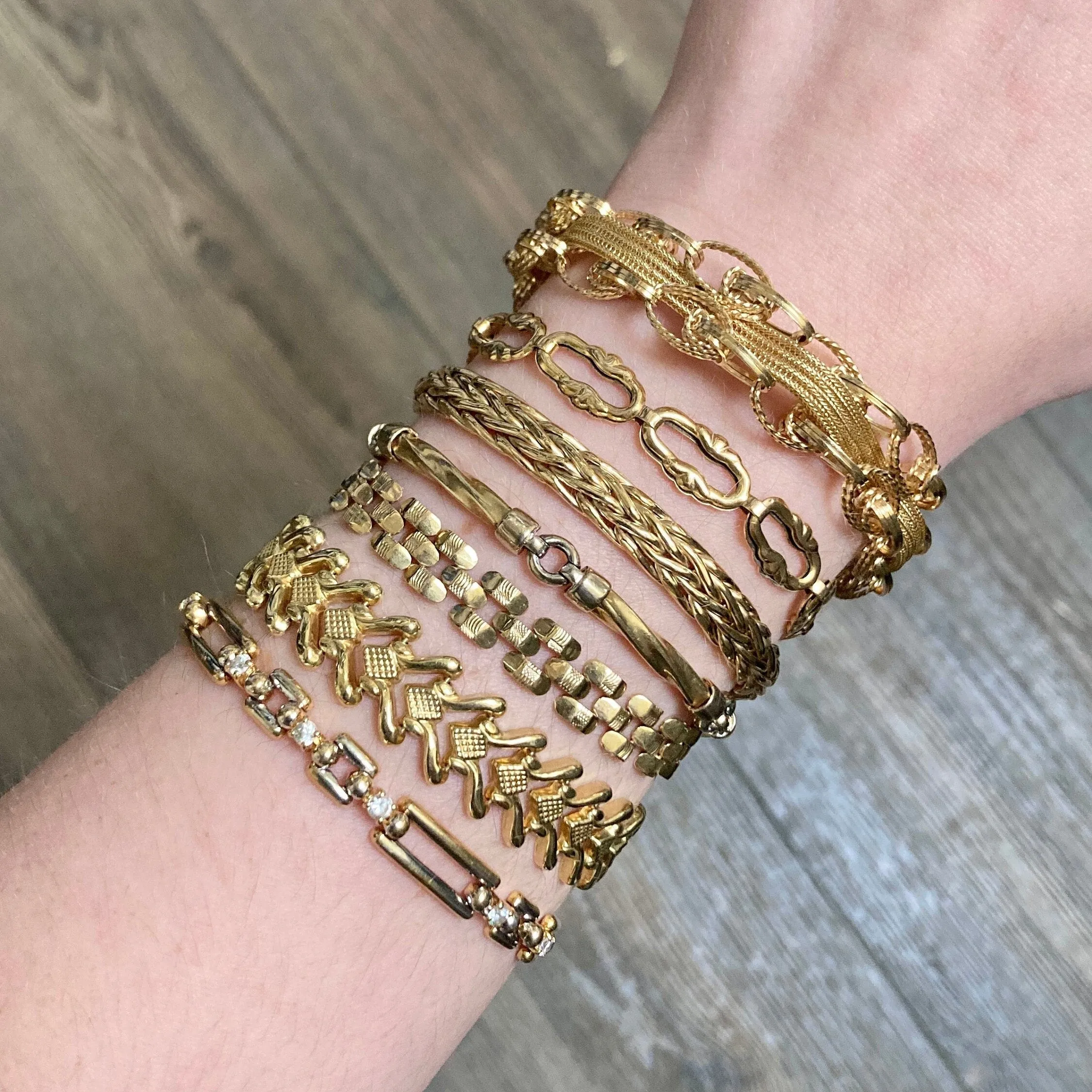 Vintage Diamond Bracelet of 18k Gold