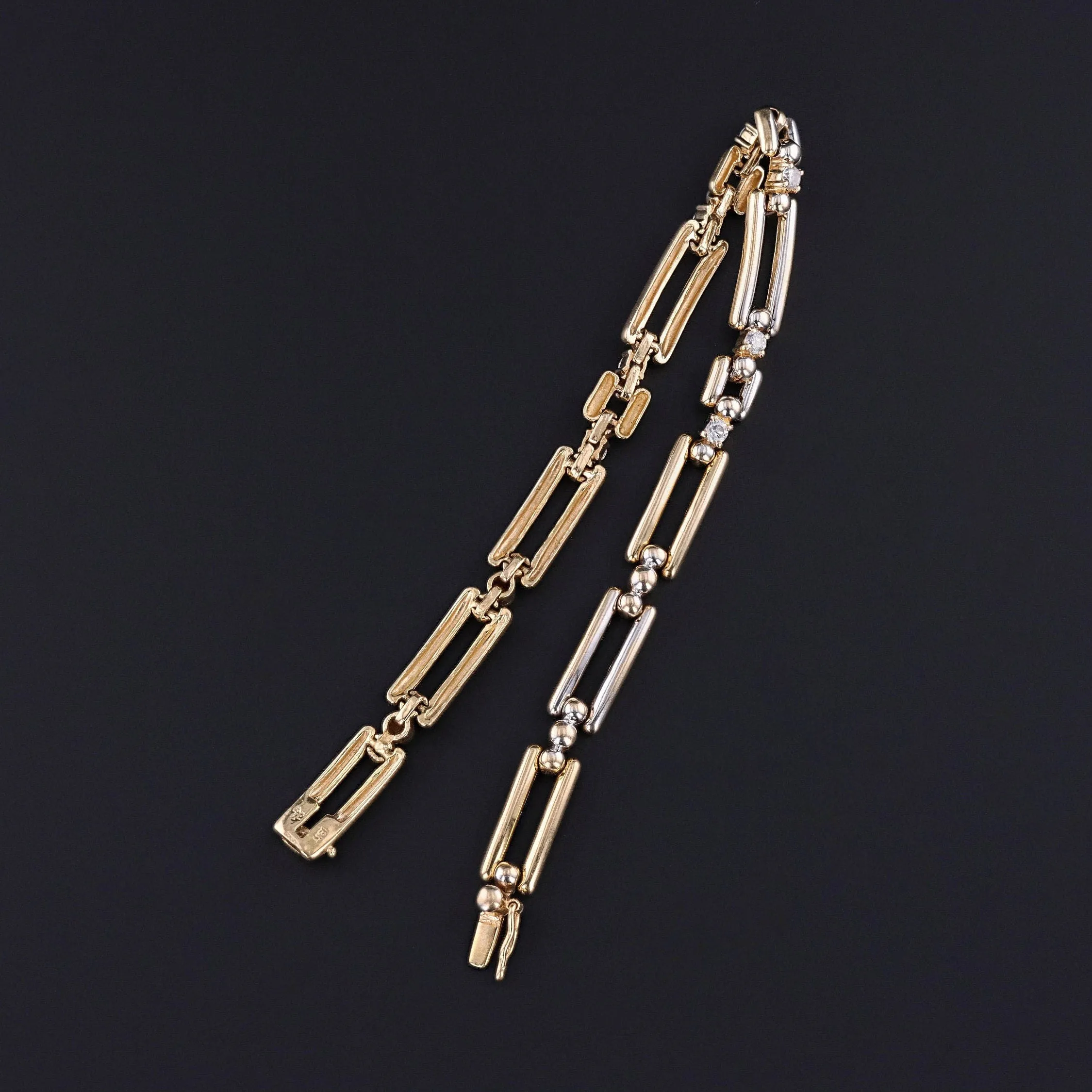 Vintage Diamond Bracelet of 18k Gold