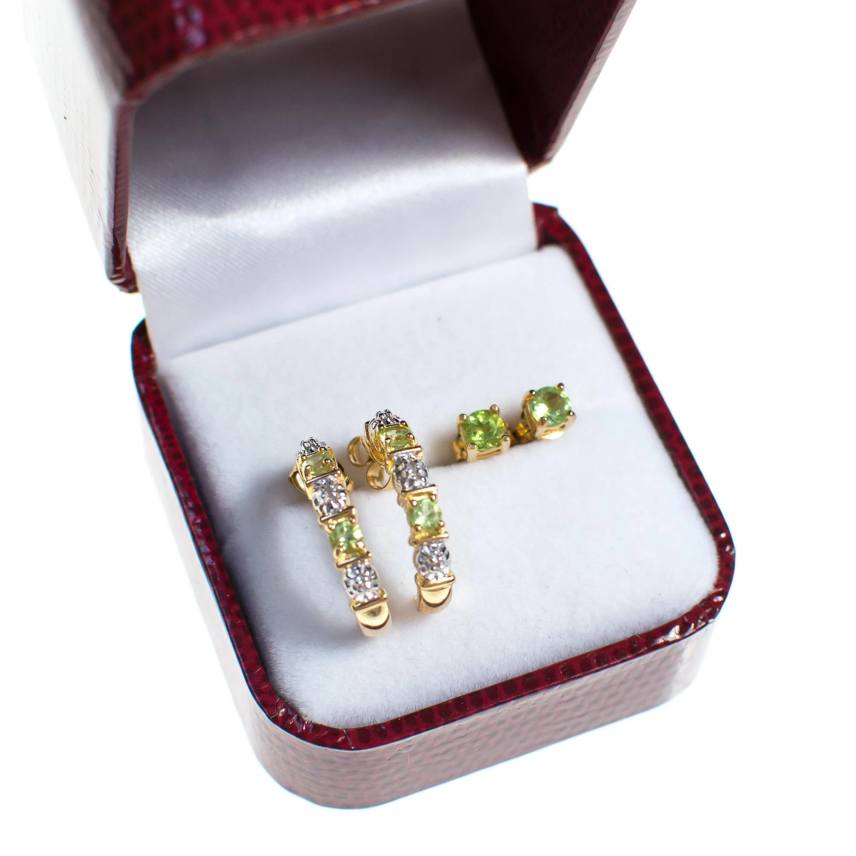 Vintage Lemon Citrine 18kt Gold Over Sterling Silver Stud Earrings