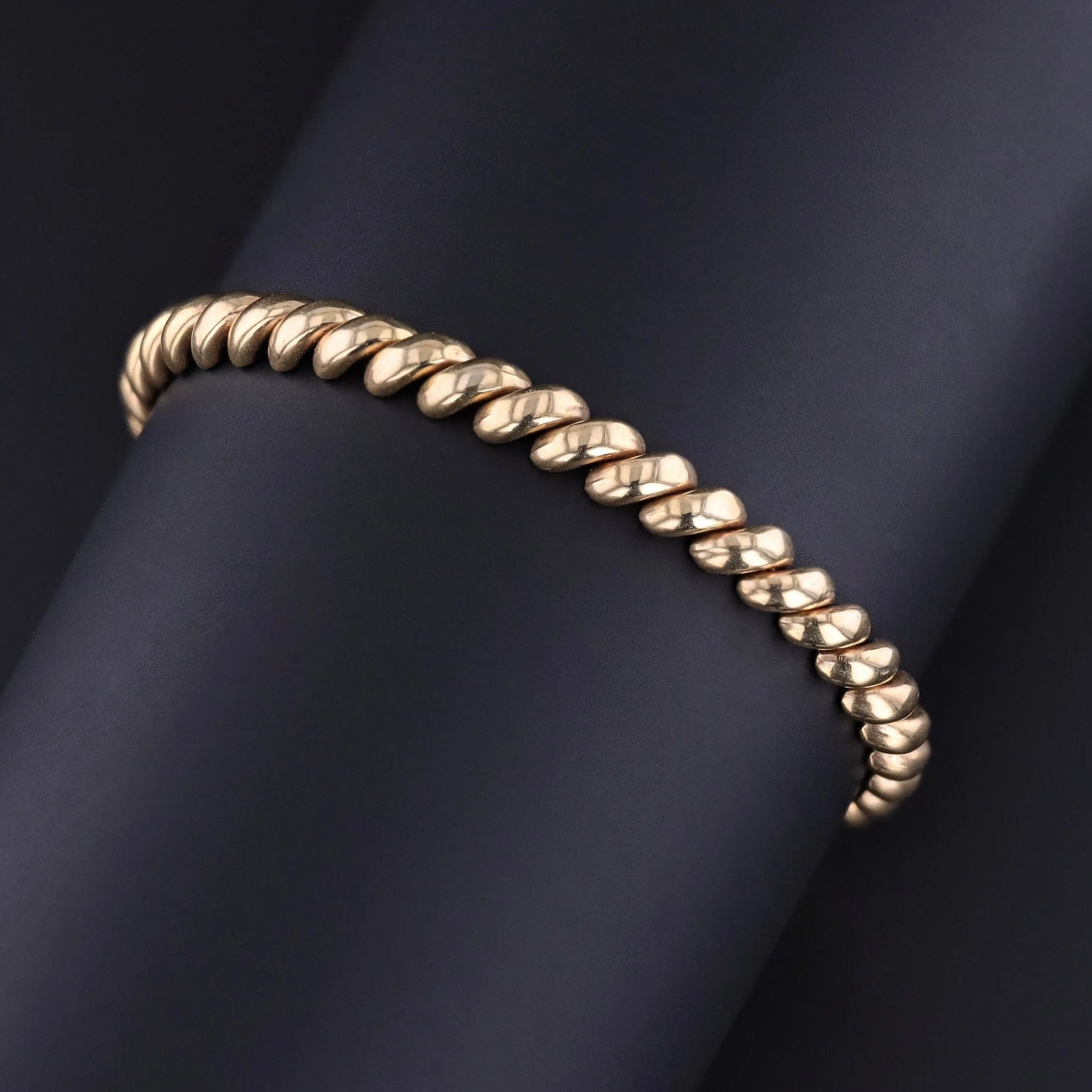 Vintage Link Bracelet of 10k Gold