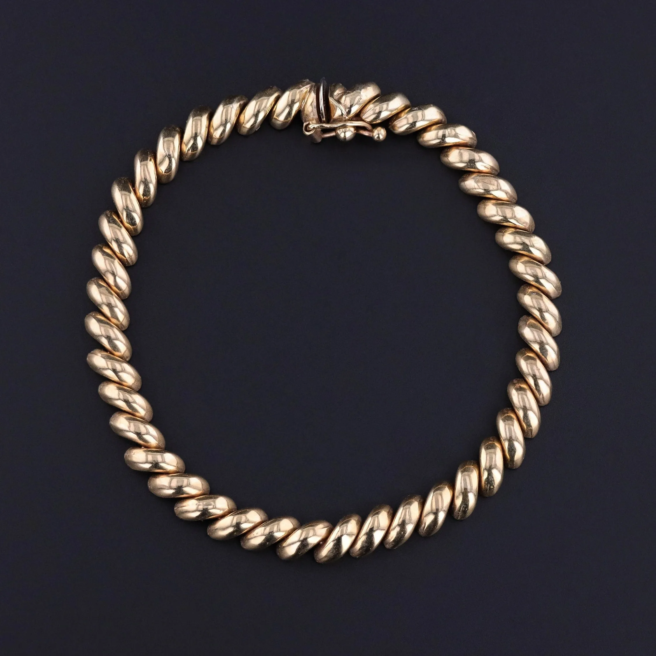 Vintage Link Bracelet of 10k Gold