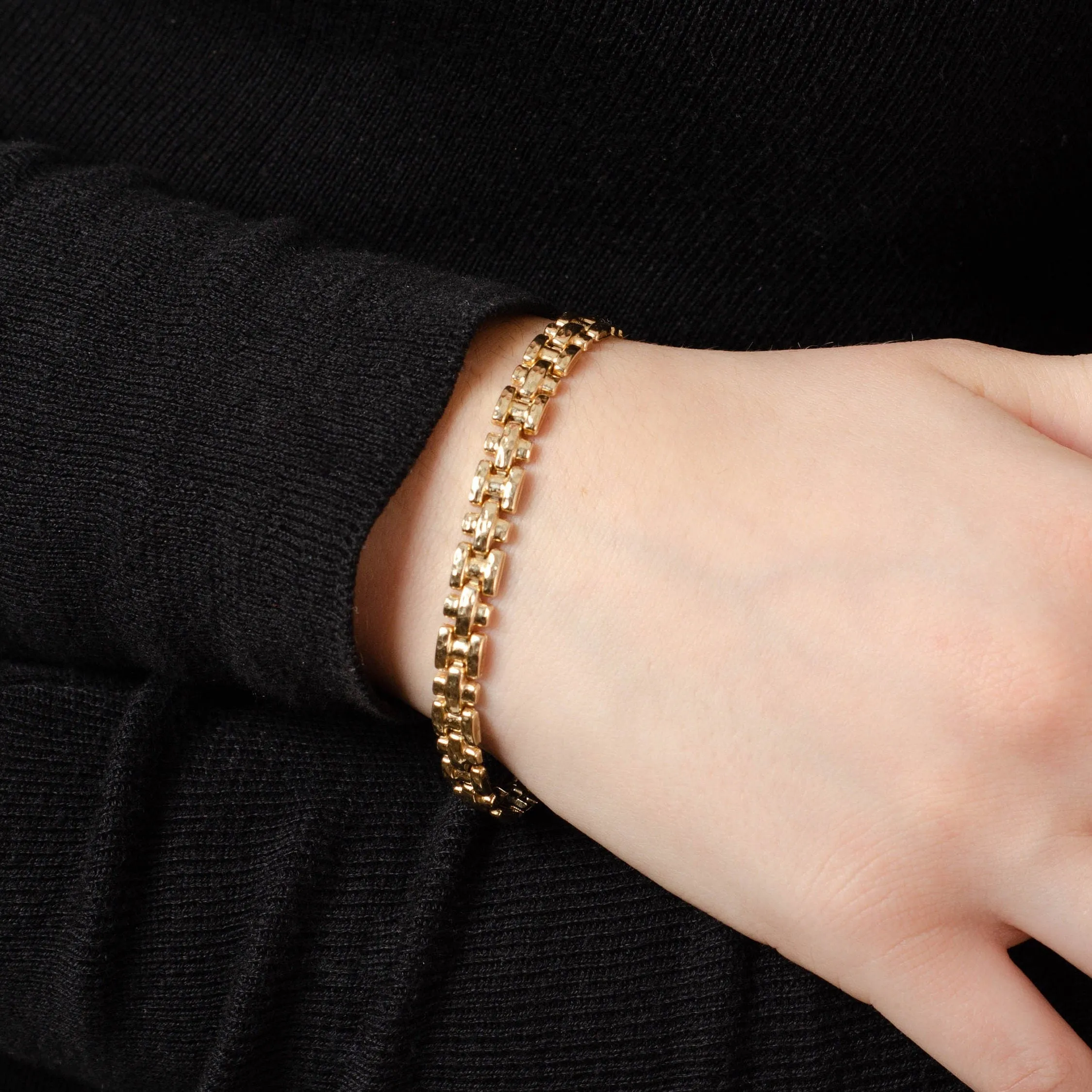 Vintage Link Bracelet of 10k Gold