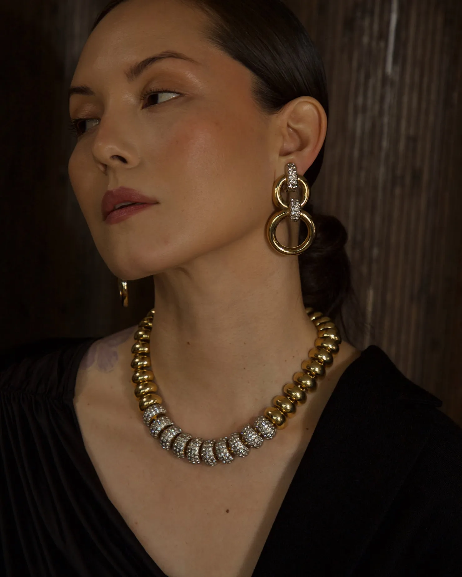Vintage Pavé Drop Ring Clip Ons