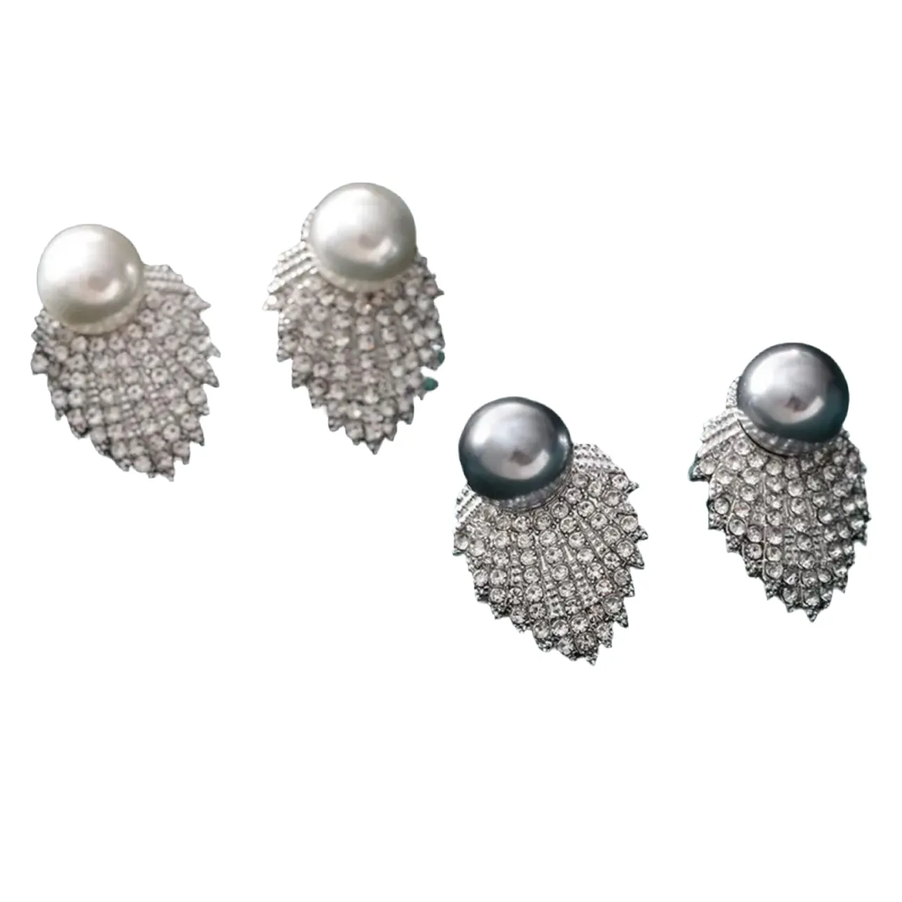 Vintage Pearl Rhinestone Earrings