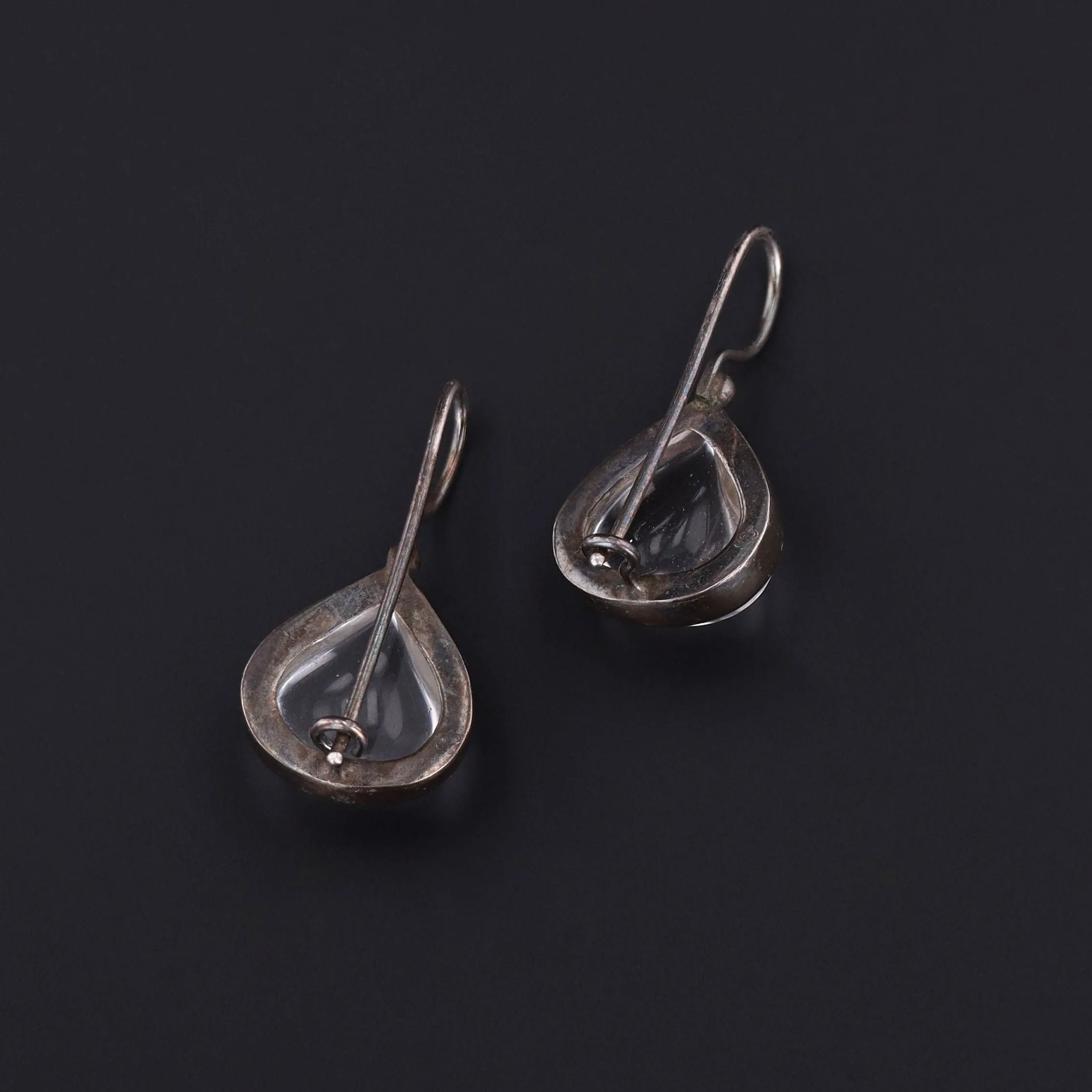 Vintage Pools of Light Earrings in Sterling Silver